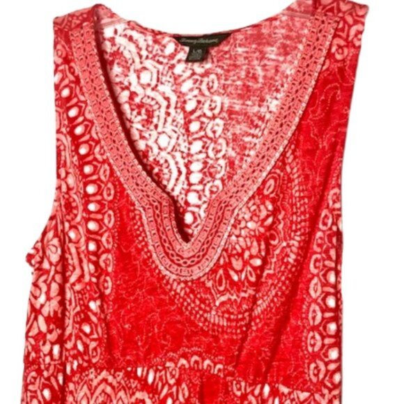 Tommy Bahama 'Dahlia Medallion' Soft Linen Maxi Dress - Reds/Pinks/White - M - Picture 5 of 12